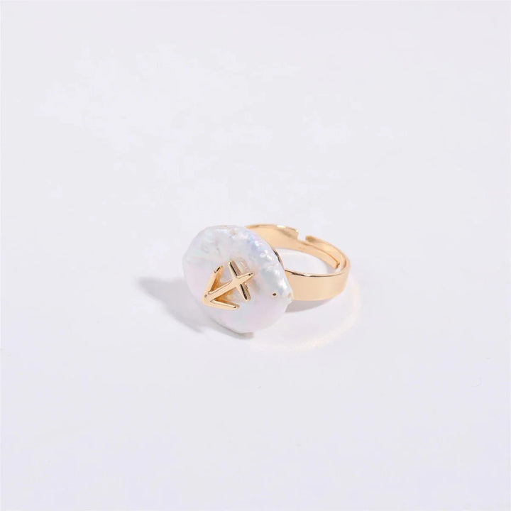 BowLift | Zodiac Sign Large Pearl Statement Ring